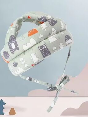 ✨5/$15✨Soft Padded Toddler Head Protector - Mint Forest Print